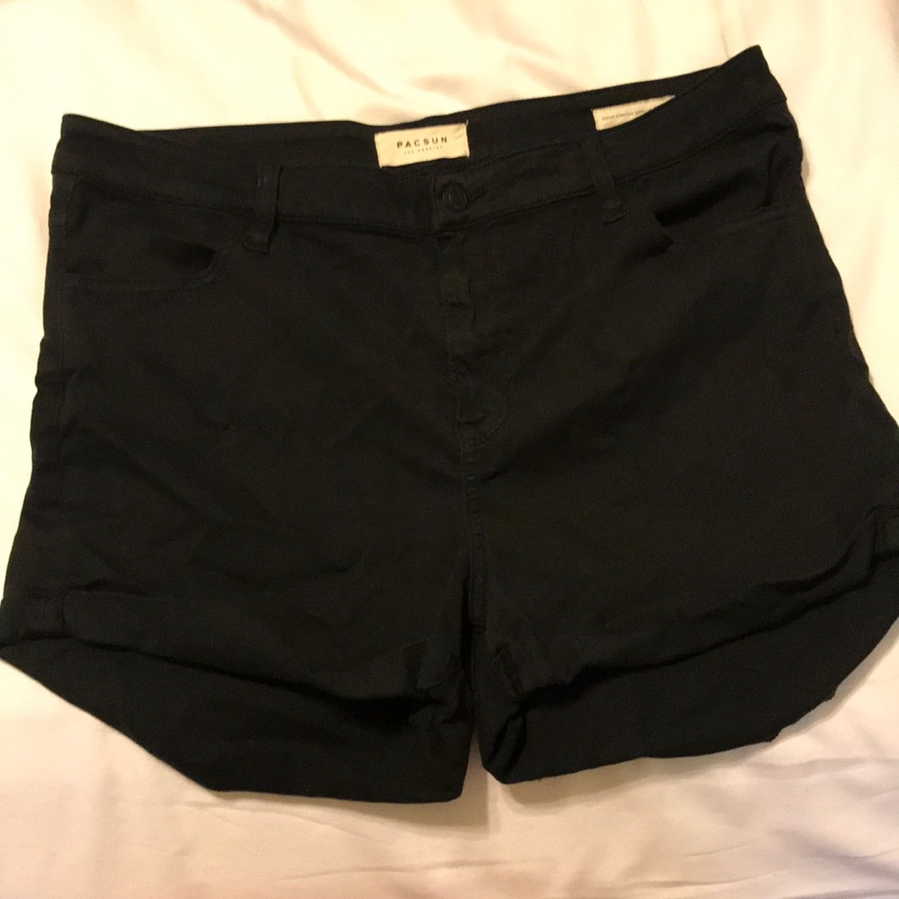 Pacsun Super Stretch Shortie Black Shorts Size 32